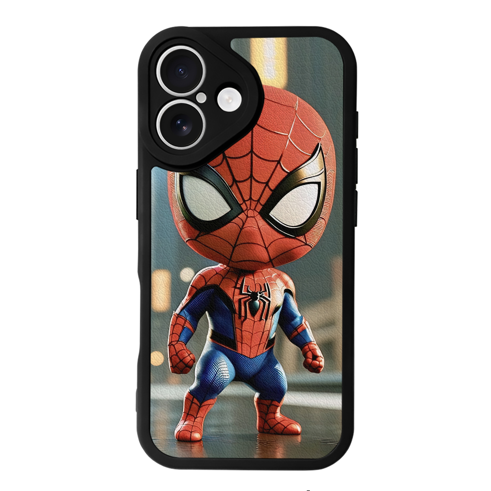 Spider Man スパイダーマン 【iPhone 16シリーズ対応】シリコンスマホケース（レザー調） 材質：シリコン